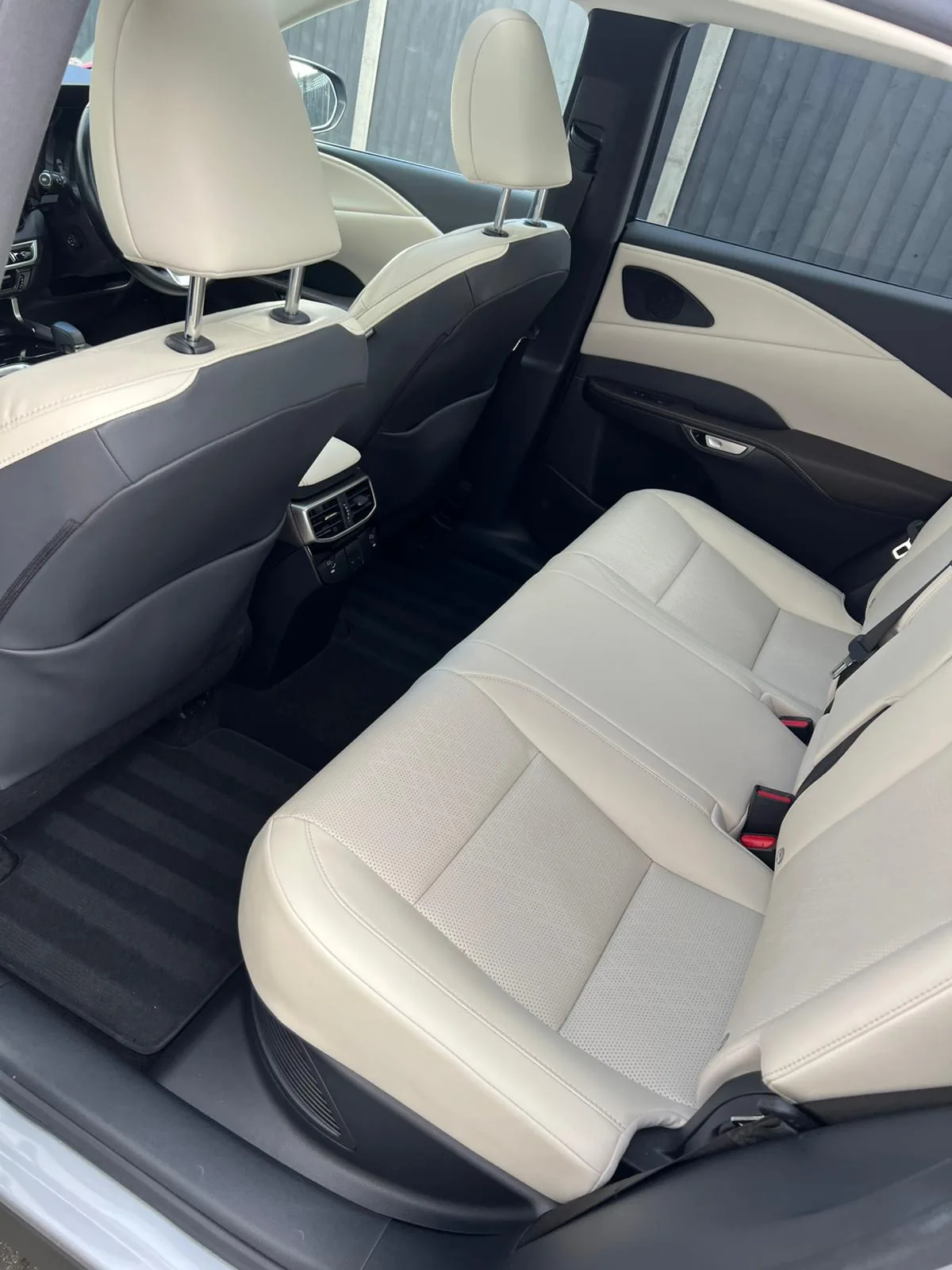 Clean rear interior after Platinum Car Cleaning valet